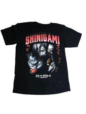 Black Shinigami Death Note T Shirt Sz S Black Anime Hot Topic Short Sleeve Mens